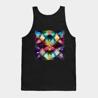 Rainbow crystal pattern Tank Top